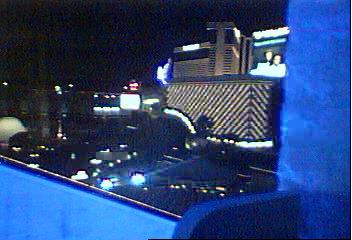 View of the strip from the hotel room window